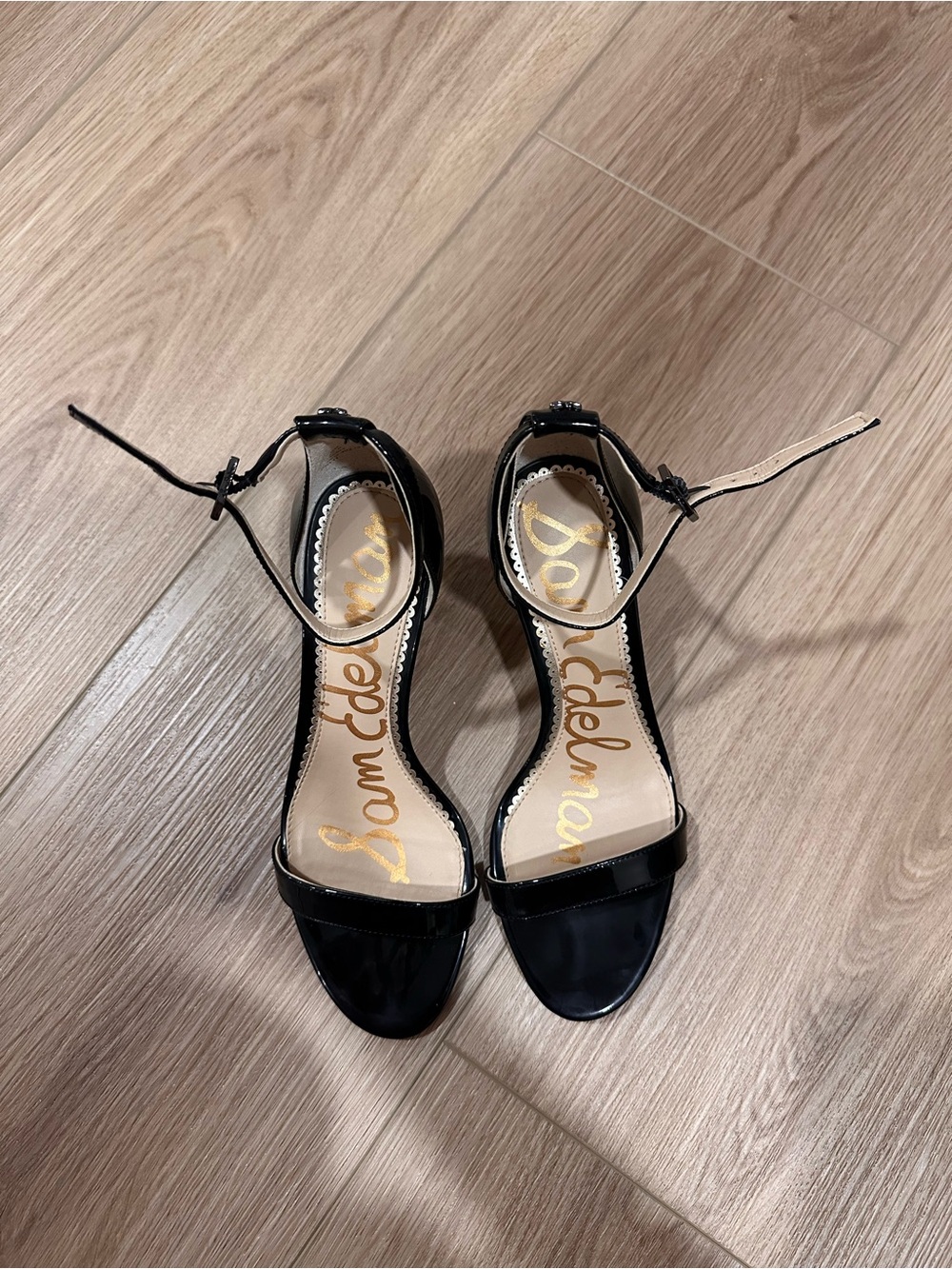 Sam Edelman Black Patent Ankle-Strap Heels NEW IN BOX NWT - Picture 10 of 10